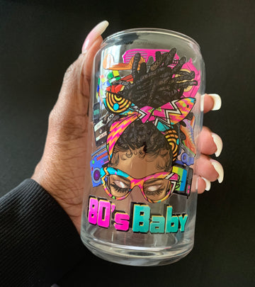 80's Baby Glass Can (16oz)