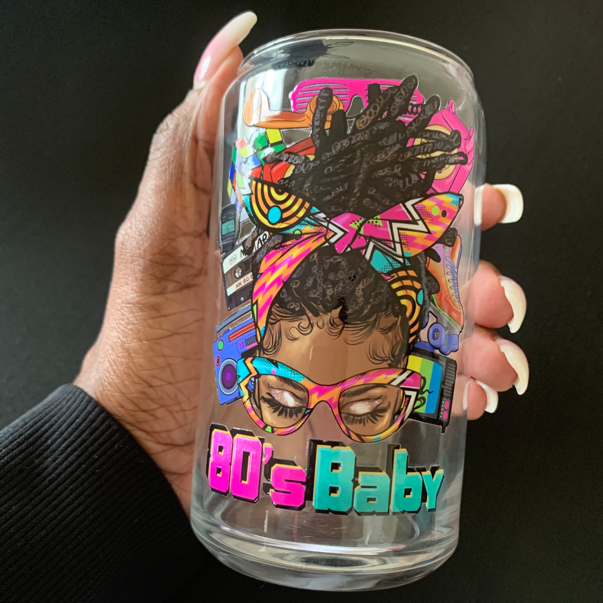 80's Baby Glass Can (16oz)