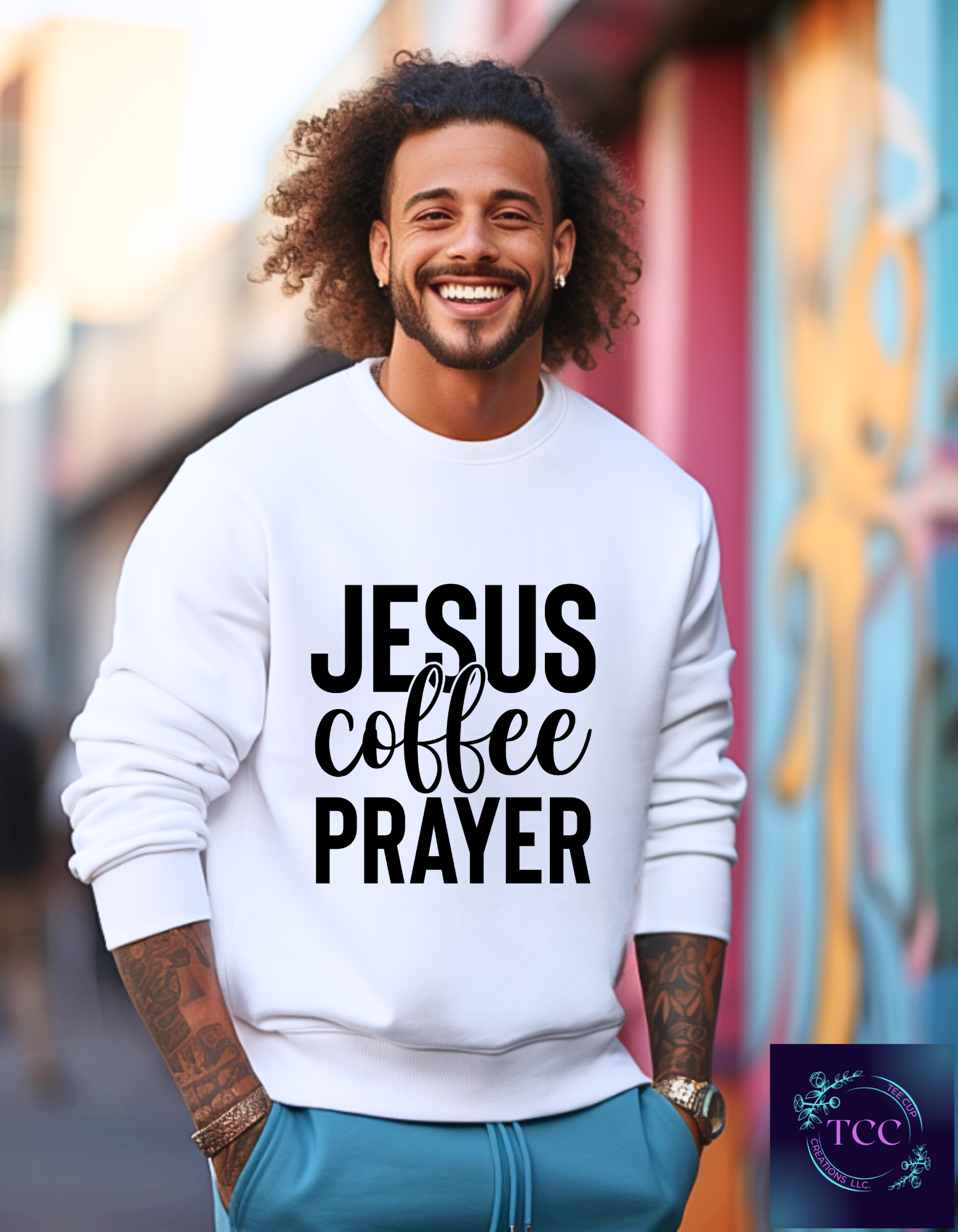 Jesus Coffee Prayer Men's Sweatshirt